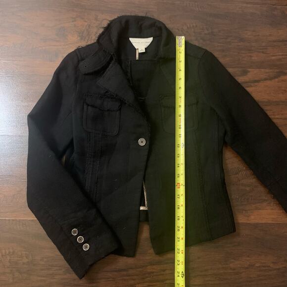 Banana Republic black one-button wool jacket size 2 - Picture 10 of 12